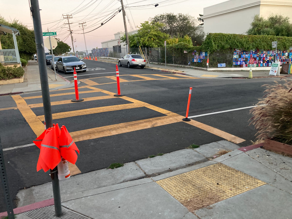 Oakland School Sequoia Elementary Adds Crosswalk Flags to Busy Interse