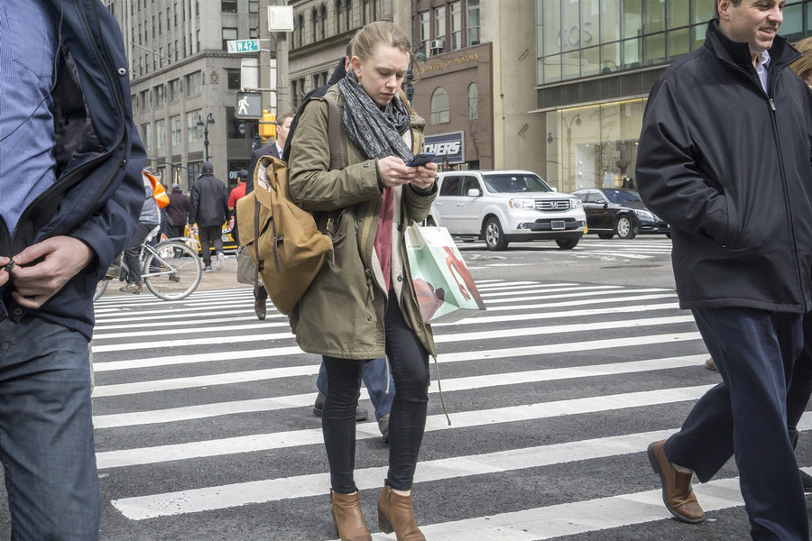 Texting and Walking in New York City Crosswalks