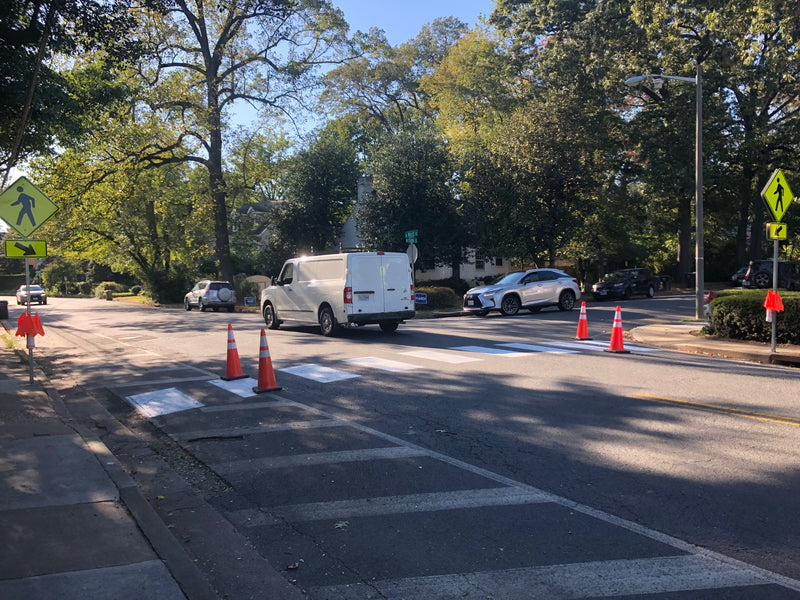 New Crosswalk Flags Installed in Falls Church, VA at Dangerous Crosswalk