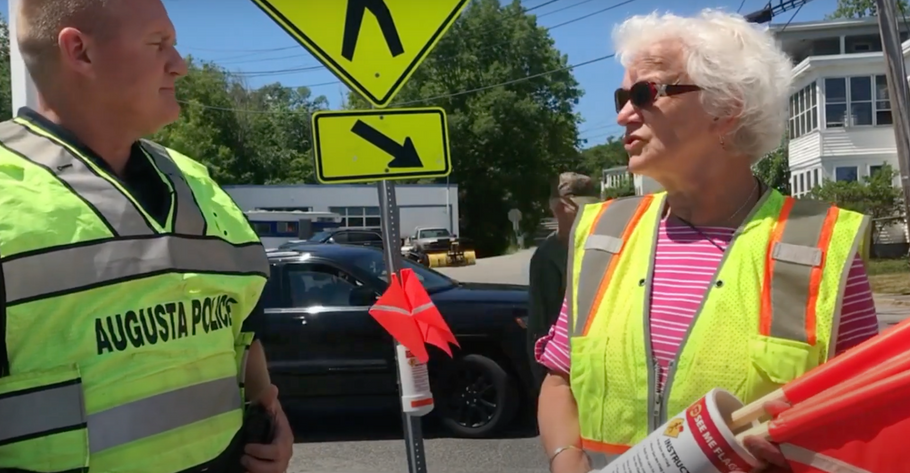 SeeMeFlags in Augusta, Maine Making it Safer for Pedestrians to Walk and Get Lobsters